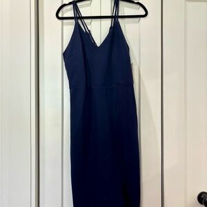 Nine Britton Jinny Knit Fitted Dress Navy Size M